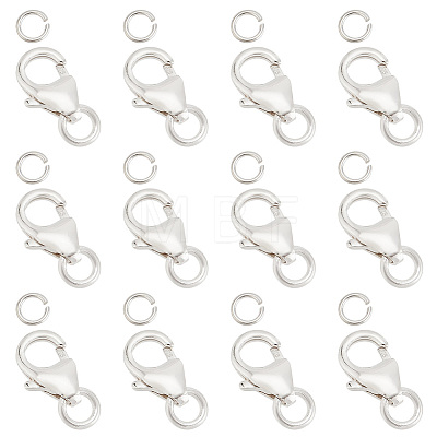 12Pcs 3 Styles 925 Sterling Silver Lobster Claw Clasps STER-GO0001-03-1