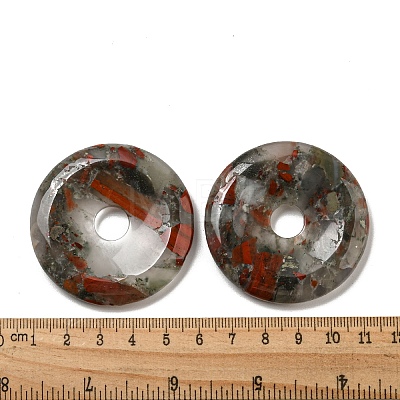 Natural African Bloodstone Pendants G-P532-01A-23-1