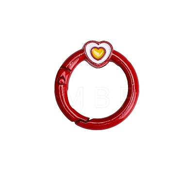 Alloy Enamel Spring Gate Rings PW-WG74BFF-01-1