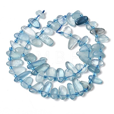 Natural Aquamarine Beads Strands G-P604-A23-01-1