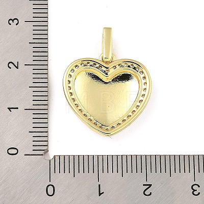 Rack Plating Brass Micro Pave Cubic Zirconia Pendant X-KK-H456-03G-1