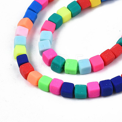 Handmade Polymer Clay Beads Strands X-CLAY-N008-061-10-1