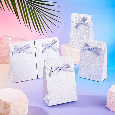 Rectangle Glitter Paper Gift Bags CARB-TAC0002-05B-1