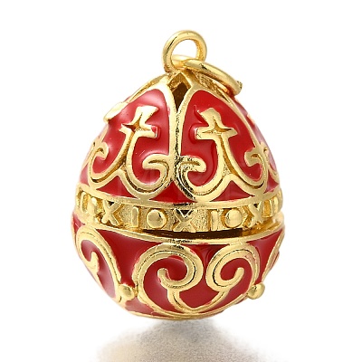 Brass Enamel Pendants KK-K389-049G-02-1