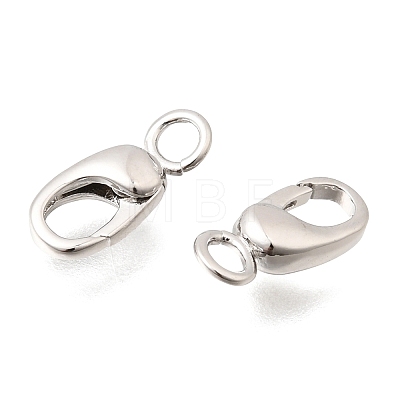 Brass Lobster Claw Clasps KK-C255-10P-1