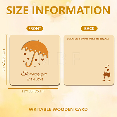 Wooden Commemorative Cards WOOD-WH0040-010-1
