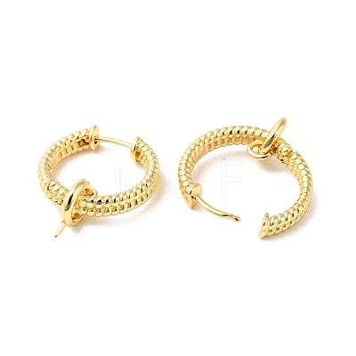 Brass Ring Hoop Earring Findings KK-G434-03G-1