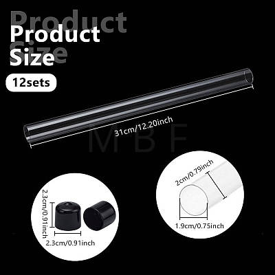 Transparent PC Plastic Bead Storage Tubes AJEW-WH0596-947A-1