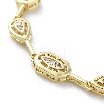 Brass Link Chain Bracelets BJEW-D039-34G-01-1