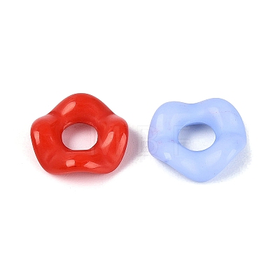 Opaque Acrylic European Beads OACR-Q197-07-A-1