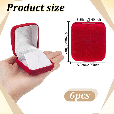 Portable Travel Velvet Jewelry Organizer Cases for Earrings and Necklace CON-WH0089-246B-1