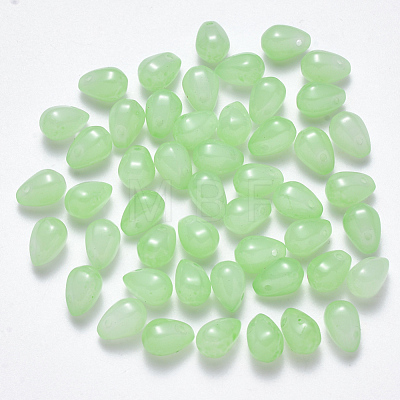 Imitation Jade Glass Charms GLAA-R211-03-F03-1