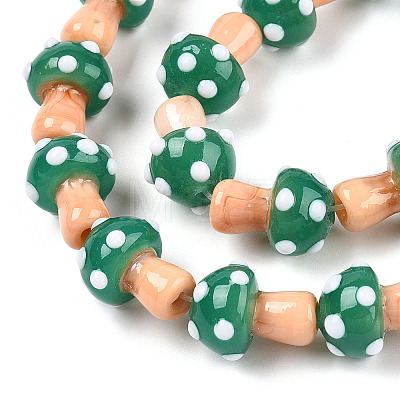 Handmade Lampwork Beads Strands LAMP-N024-09E-1