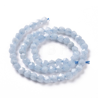 Natural Aquamarine Beads Strands G-P488-03A-1