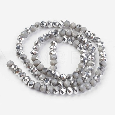 Electroplate Opaque Glass Beads Strands EGLA-A034-P4mm-M02-1
