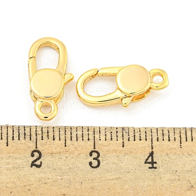 Brass Lobster Claw Clasps KK-K382-05G-1