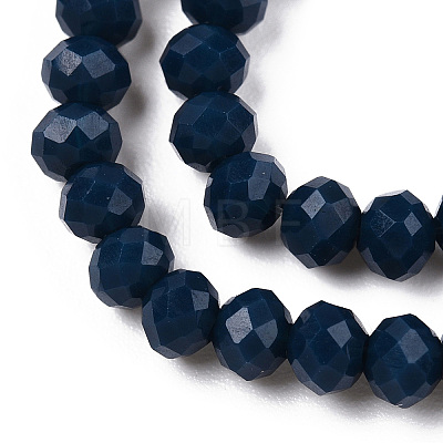 Opaque Solid Color Imitation Jade Glass Beads Strands EGLA-A044-P6mm-D16-1