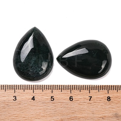 Natural Moss Agate Cabochons G-B085-03B-08-1