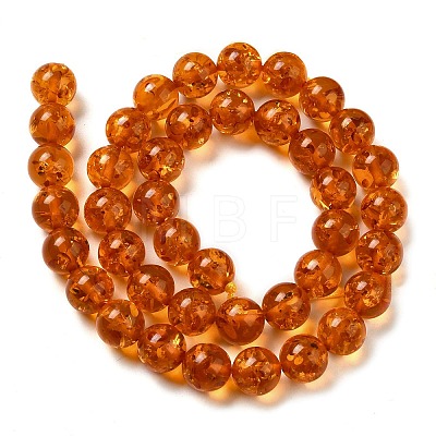 Resin Imitation Amber Beads Strands RESI-Z017-01C-1