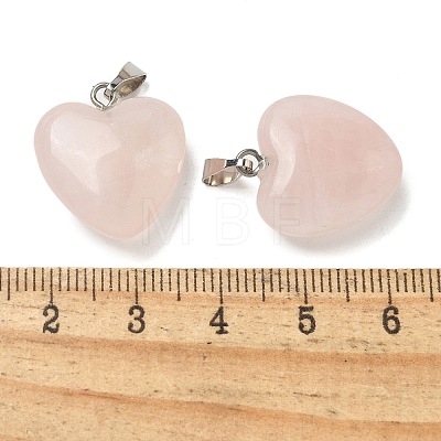 Natural Rose Quartz Pendants G-K385-03P-02-1