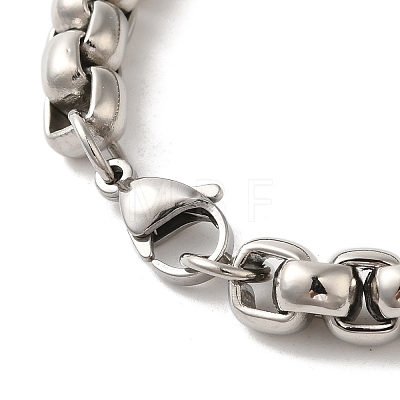 304 Stainless Steel Box Chain Bracelets BJEW-L673-021P-1