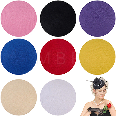 8Pcs 8 Colors EVA Fascinator Hat Base for Millinery AJEW-GF0010-93-1