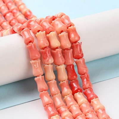Synthetic Shell Dyed Beads Strands SHEL-K007-01A-1