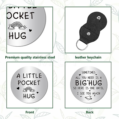 Pocket Hug Token Long Distance Relationship Keepsake Keychain Making Kit DIY-CN0002-67G-1