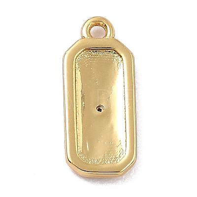 Brass Micro Pave Cubic Zirconia Charms ZIRC-I054-12G-03-1