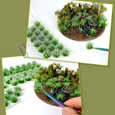 Resin Mini Grass Tufts AJEW-WH20120-10B-02-1