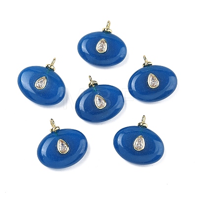 Dyed Natural White Jade Pendants KK-C251-01D-01-1