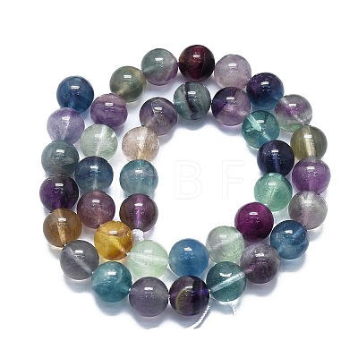 Natural Fluorite Beads Strands G-K245-A10-05-1