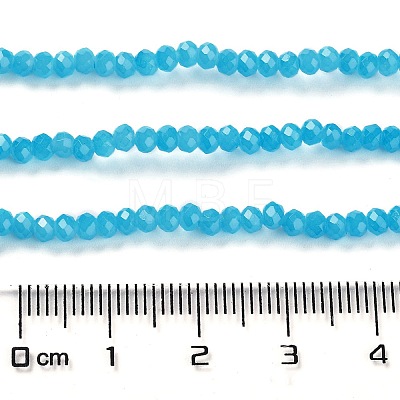 Baking Painted Imitation Jade Glass Bead Strands X-DGLA-A034-J2MM-A13-1