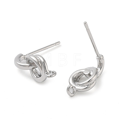 Brass Studs Earringss Finding KK-K364-10P-1