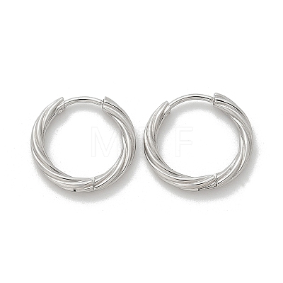 304 Stainless Steel Twist Hoop Earrings for Women LS-EJEW-A130-02B-P-1