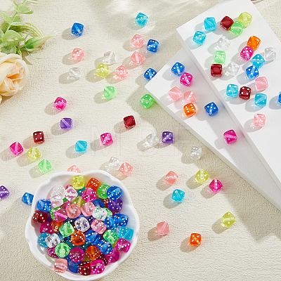 200Pcs Transparent Acrylic Beads FIND-DC0006-48-1
