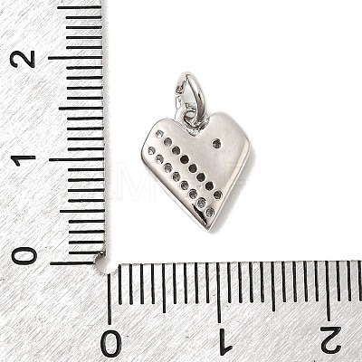 Brass Micro Pave Cubic Zirconia Charms KK-C139-25B-P-1