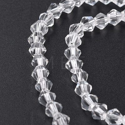 Imitate Austrian Crystal Bicone Glass Beads Strands X-GLAA-F029-4x4mm-13-1