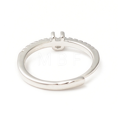 Clear Cubic Zirconia Initial Letter Adjustable Ring RJEW-C052-01P-U-1