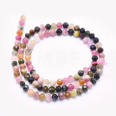Natural Tourmaline Beads Strands G-O166-27-4mm-1
