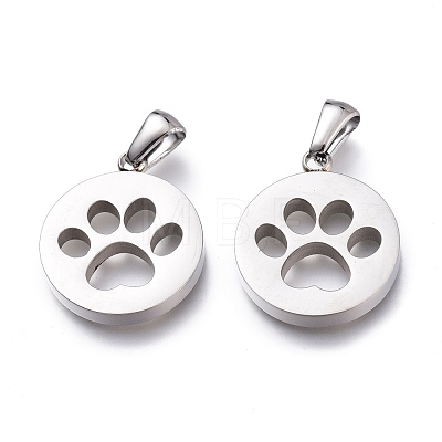 Non-Tarnish 304 Stainless Steel Pet Pendants STAS-Z006-15P-1