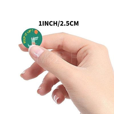 Round Paper Self-Adhesive Reward Sticker Rolls PW-WG29604-01-1
