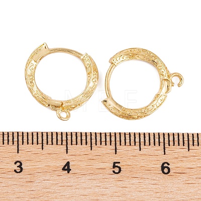 Rack Plating Brass Hoop Earring Findings KK-S374-03G-1