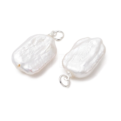 Natural Baroque Keshi Pearl Pendants PALLOY-JF05236-02-1