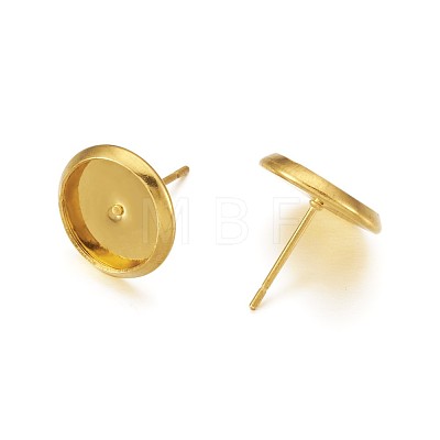 Kissitty Brass Ear Stud Settings KK-KS0001-05-1