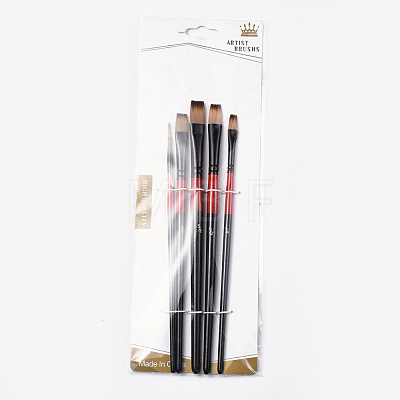 Wooden Paint Brushes Pens Sets AJEW-L074-03-1