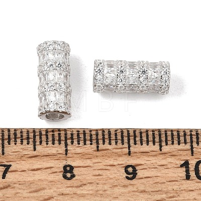 925 Sterling Silver Micro Pave Clear Cubic Zirconia Beads SE-CBAF1B2-16A-P-1