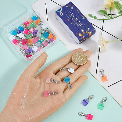 48Pcs 8 Colors PVC Plastic Mobile Dustproof Plugs HJEW-SC0003-31B-1