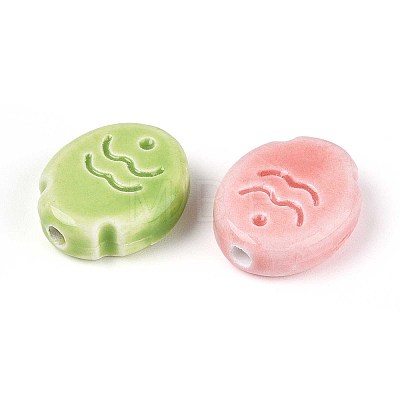 Handmade Porcelain Ceramic Beads PORC-T133-24M-1