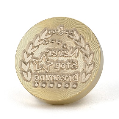 Brass Retro Wax Sealing Stamp AJEW-F045-C09-1